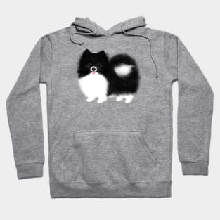 Black and White Pomeranian Hoodie